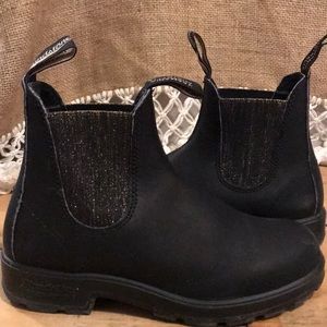 Blundstone 500s Black with Bronze Glitter, Size 6